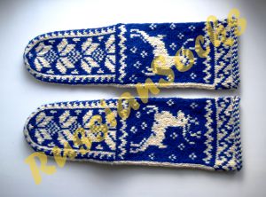 Купить новогодние вязаные носки с оленями