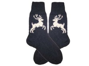Купить вязаные носки с оленями