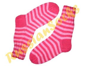 Купить женские вязаные носки розовые вязаные носки