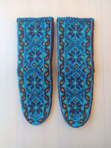 Купить джурабы Москва шерстяные теплые бирюзовые вязаные носки